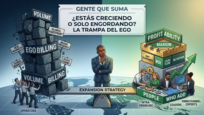 Portada del artículo: ¿Tu empresa está creciendo o solo se está volviendo más gorda? La trampa del ego-expansión