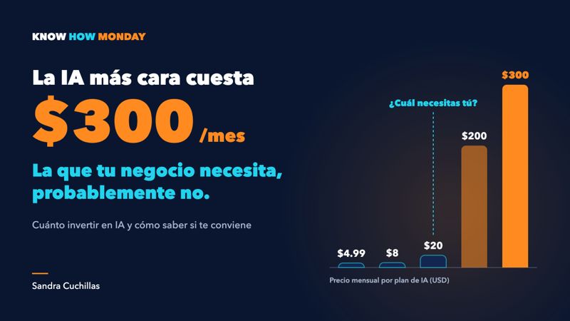 Portada del artículo: La IA más cara cuesta $300 al mes. La que tu negocio necesita, probablemente no.